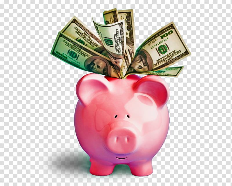 Piggy bank, Cash, Money, Currency, Saving, Money Handling, Dollar, Banknote transparent background PNG clipart