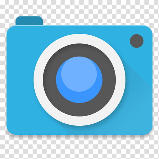Android Lollipop Icons, Camera Next, blue and white camera folder illustration transparent background PNG clipart
