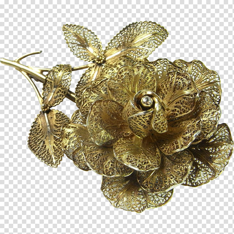 Flower Design Gold, Brooch, Earring, Jewellery, Filigree, Silvergilt, Costume Jewelry, Sterling Silver Filigree Bracelet transparent background PNG clipart