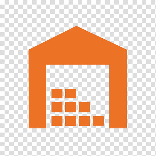 Warehouse, Logistics, Building, INVENTORY, Bonded Warehouse, Factory, Orange, Line transparent background PNG clipart