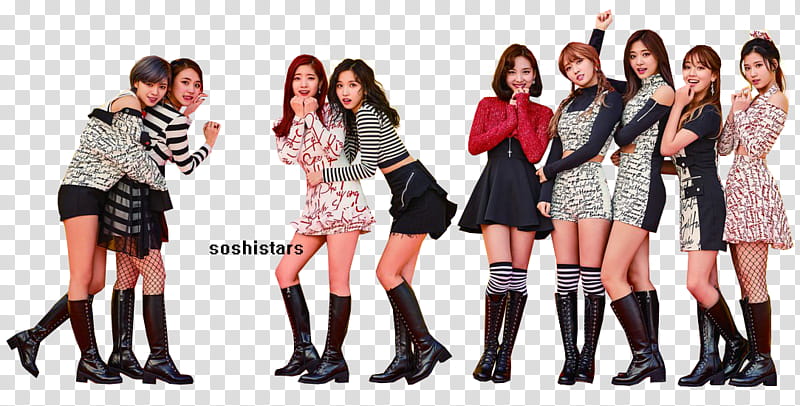 TWICE Knock Knock Group, Korean girl band transparent background PNG clipart
