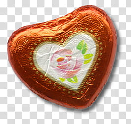 Candy s, orange, white, green, and pink floral heart art transparent background PNG clipart