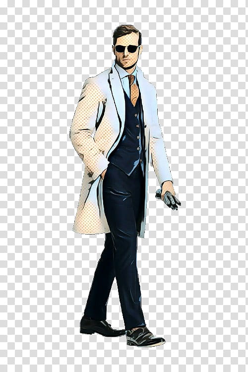 Clothing suit formal wear standing gentleman, Pop Art, Retro, Vintage, Male,  Outerwear, Blazer, Fashion transparent background PNG clipart