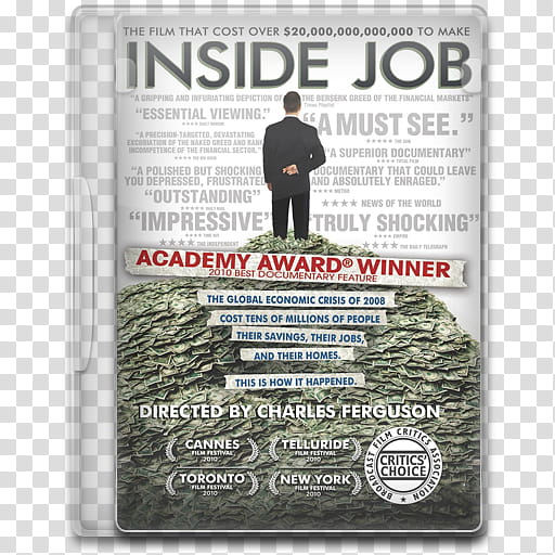 Movie Icon Mega , Inside Job, Inside Job DVD case transparent background PNG clipart