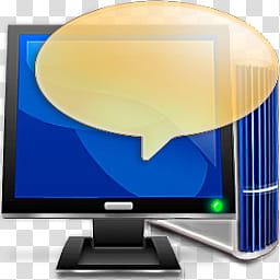 Vistard EFi PC Icons PSD, MyPC Speech, flat screen computer monitor art transparent background PNG clipart