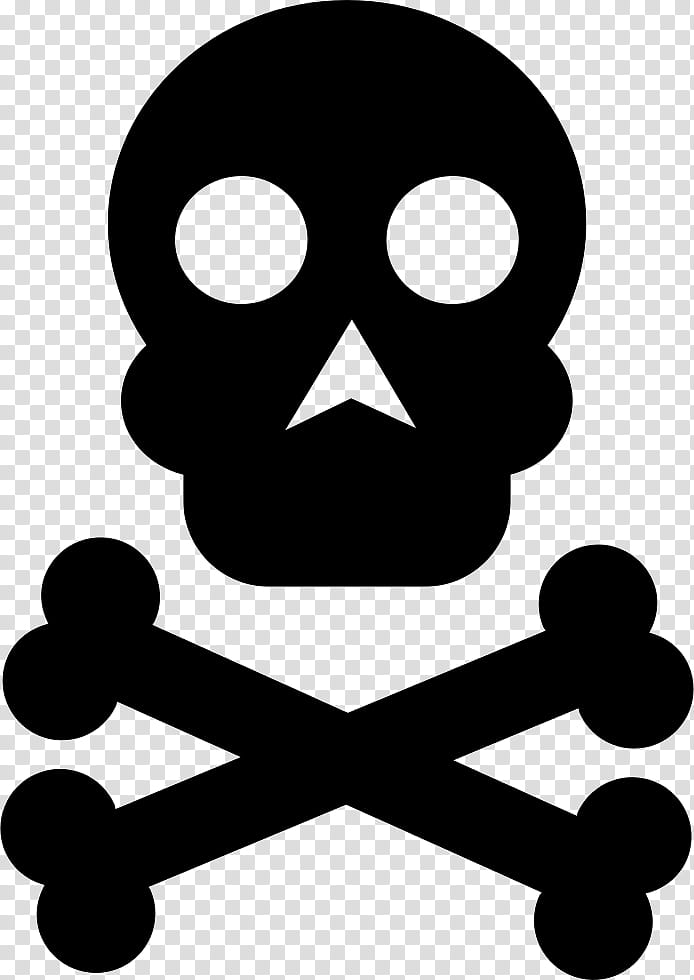 Skull And Crossbones, Symbol, Hazard Symbol, Black And White
, Line transparent background PNG clipart