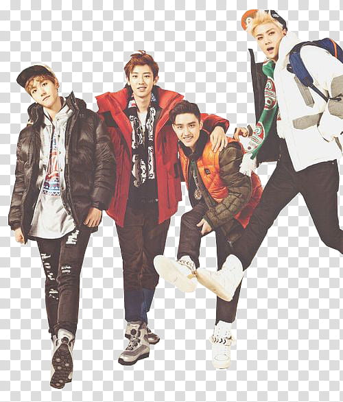 EXO PART TWO  S, group of men wearing jackets transparent background PNG clipart