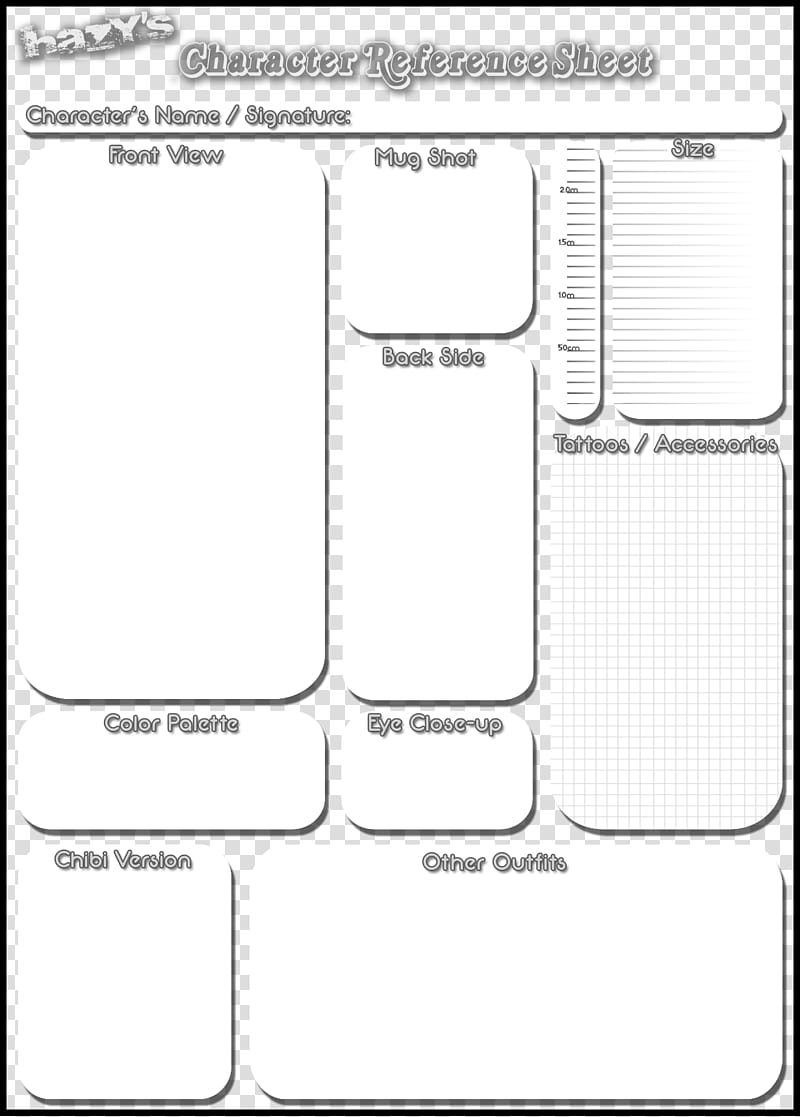 Character Reference Sheet, character reference sheet illustration transparent background PNG clipart
