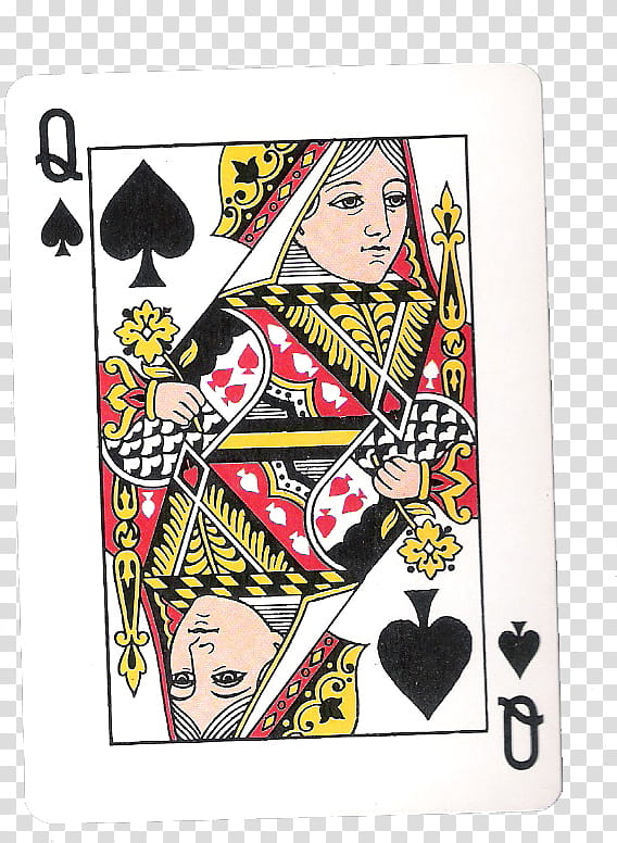 pokerface, Queen of Spade trading card transparent background PNG clipart