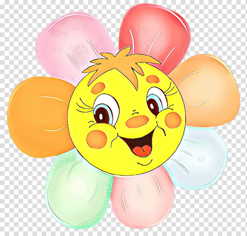 Baby toys, Cartoon, Yellow, Balloon, Smile, Emoticon, Smiley transparent background PNG clipart