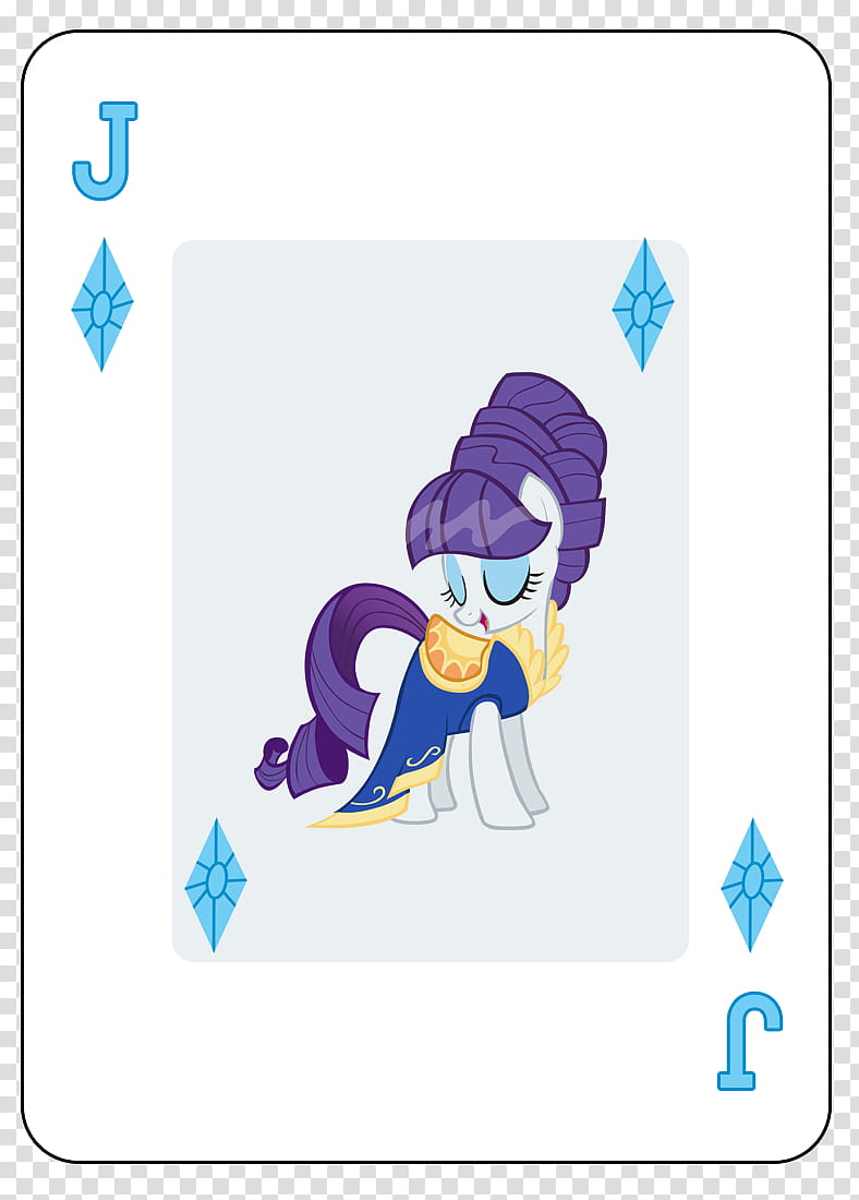 MLP FiM Playing Card Deck, jack of white and blue My Little Pony playing card transparent background PNG clipart