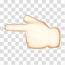 pointing hand emoji