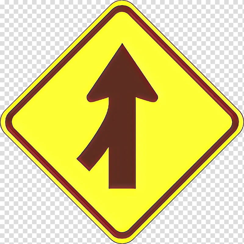 Road, Merge, Traffic Sign, Lane, Warning Sign, Highway, Direction Position Or Indication Sign, Intersection transparent background PNG clipart