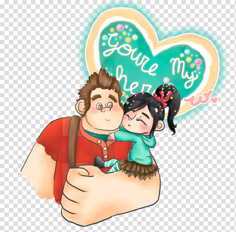 You&#;re my hero, Wrect it Ralph and Vanellope illustration transparent background PNG clipart