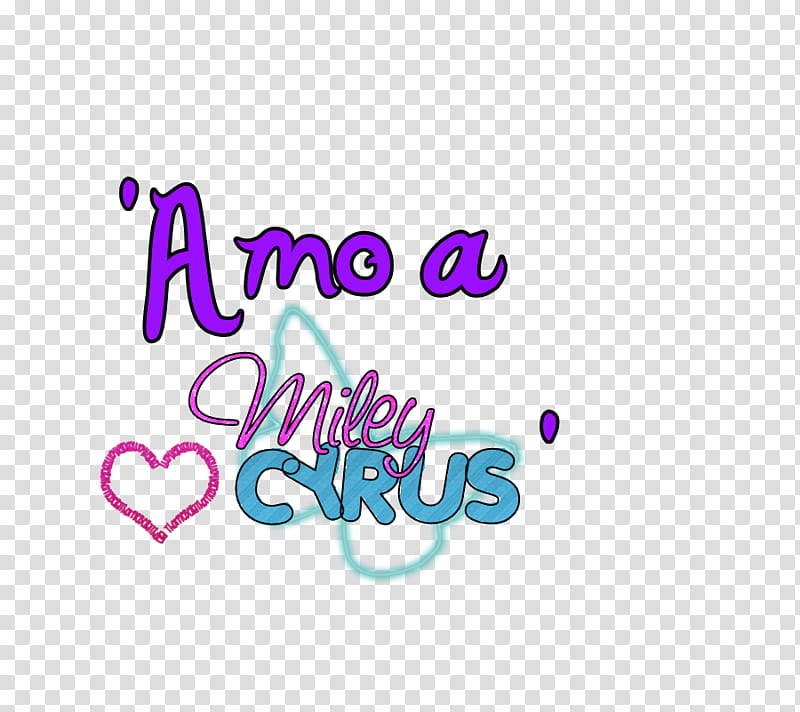Texto Amo a Miley Cyrus transparent background PNG clipart