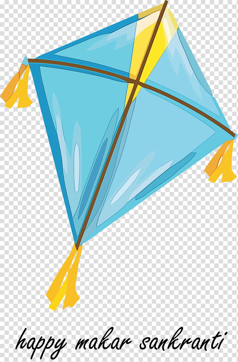 line kite triangle, Makar Sankranti, Magha, Mela, Maghi, Bhogi, Watercolor, Paint transparent background PNG clipart