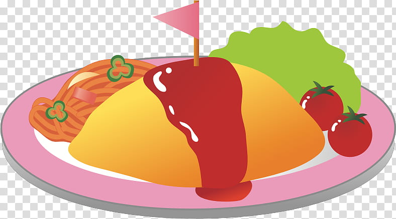 Strawberry, Omurice, Omelette, Fried Egg, Japanese Cuisine, Food, Ketchup, Vegetable transparent background PNG clipart