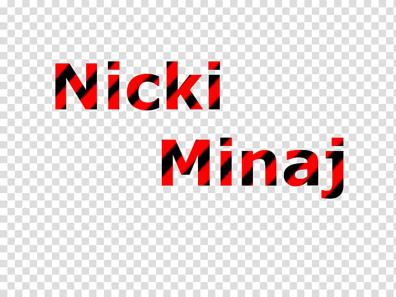 Nicki Minaj Texto a Rayas transparent background PNG clipart