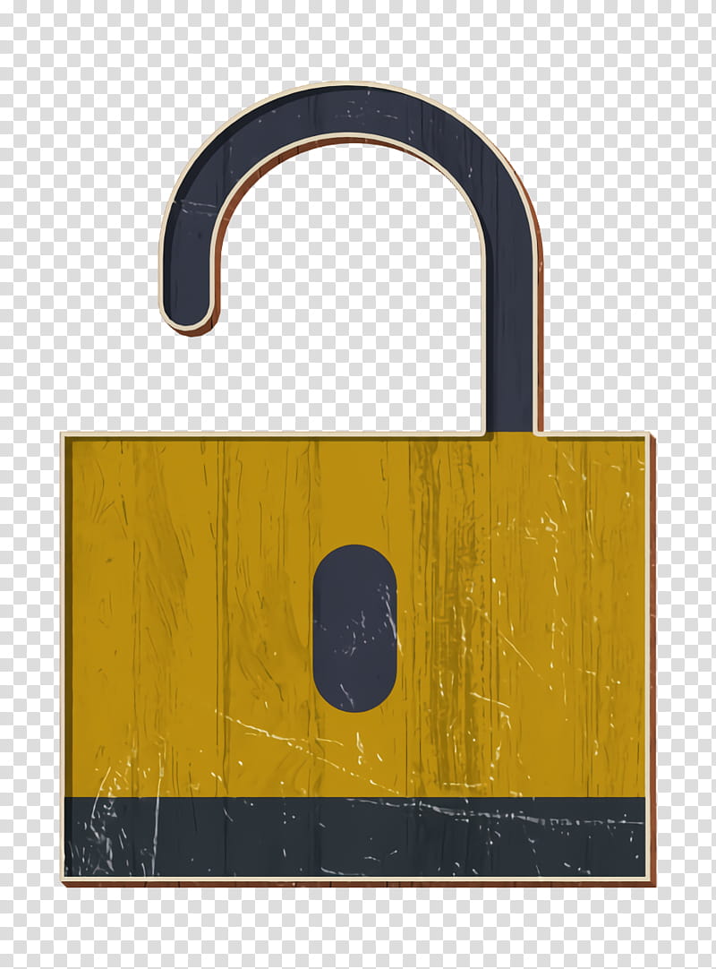 Locked icon Essential icon Lock icon, Yellow, Padlock, Number, Symbol, Hardware Accessory, Metal transparent background PNG clipart