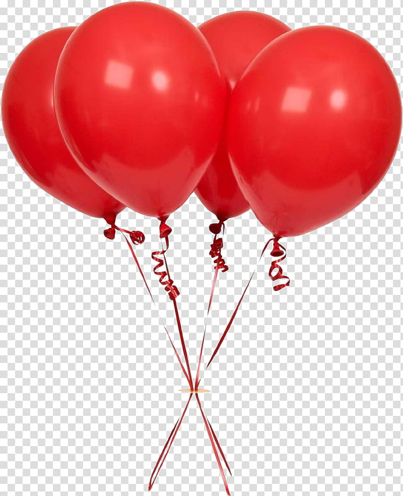 balloon red party supply toy air sports, Heart, Cluster Ballooning transparent background PNG clipart