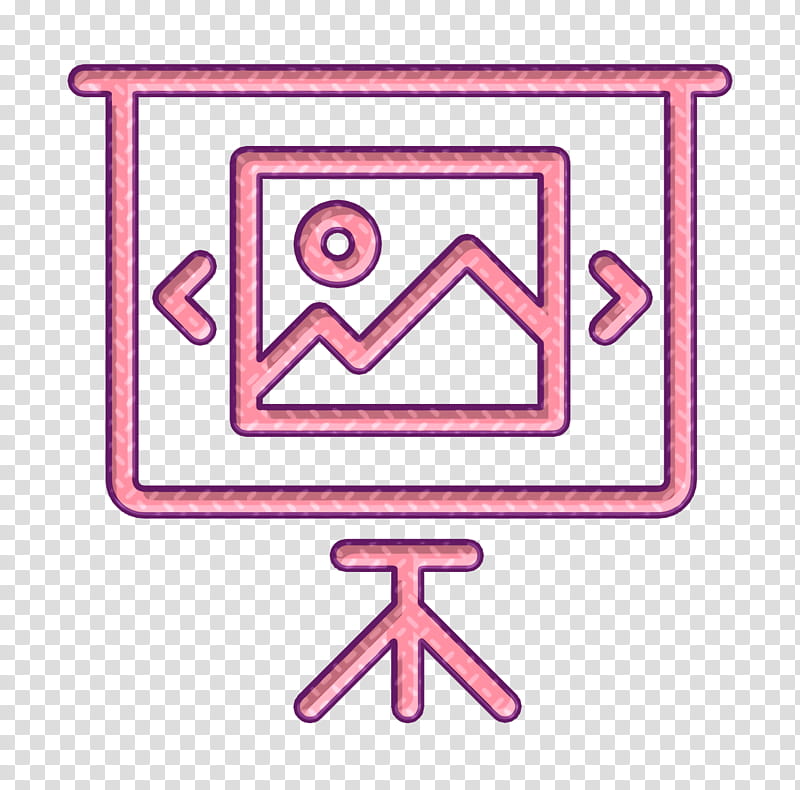 Presentation icon Business SEO icon business icon, Chart Icon, Pink, Line, Symbol, Sign transparent background PNG clipart