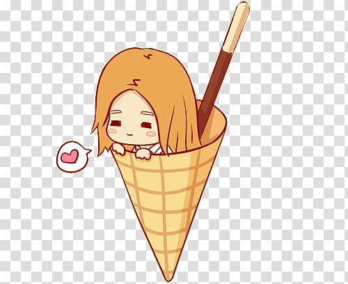 FanArt SNSD Cartoon, anime female cartoon inside ice cream cone sticker transparent background PNG clipart