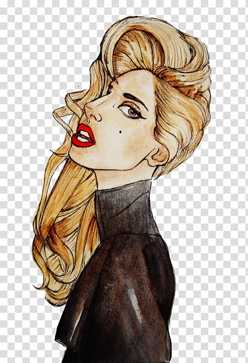 Lady gaga dibujo transparent background PNG clipart