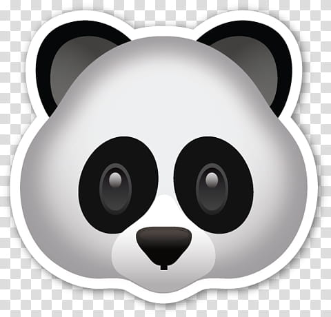 EMOJI STICKER , panda illustration transparent background PNG clipart