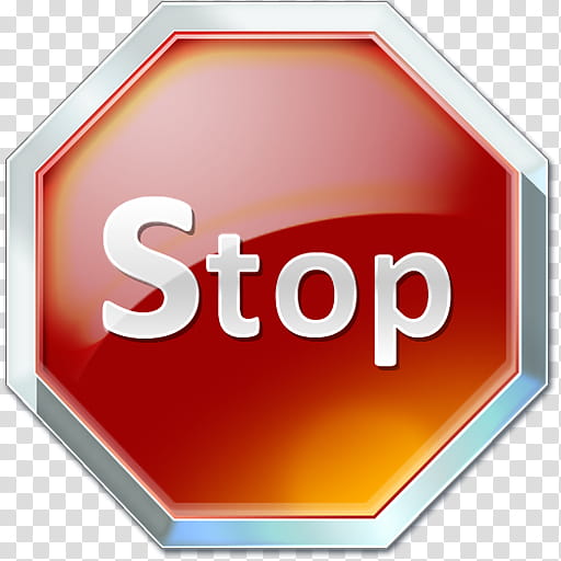 Stop Sign, Logo, Red, Orange, Signage, Emblem transparent background PNG clipart