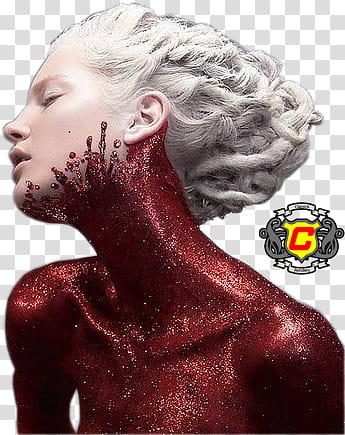 woman with blood body paint transparent background PNG clipart
