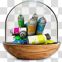 Sphere   the new variation, several paint spray cans transparent background PNG clipart