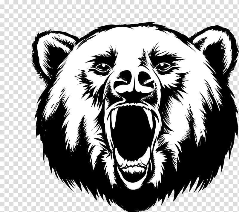 black bear head clip art