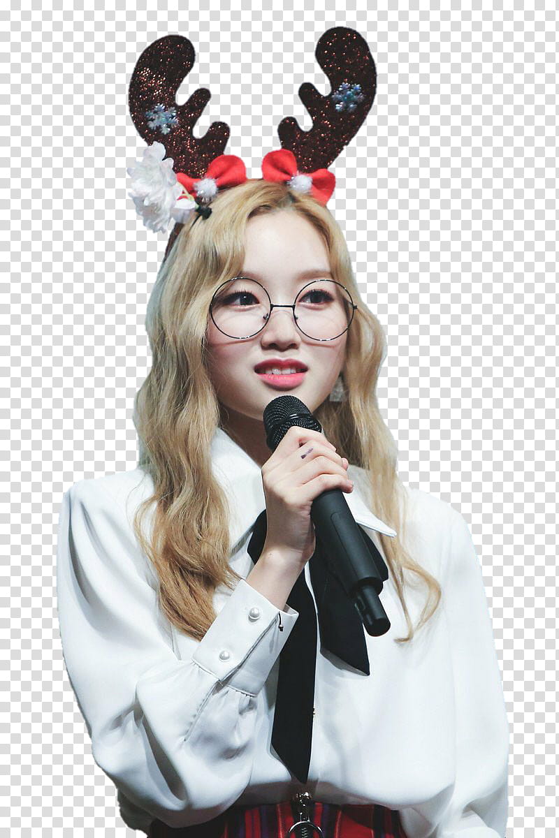 LOONA GOWON, woman holding black microphone transparent background PNG clipart
