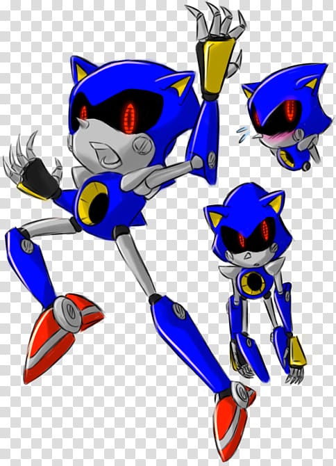 Metal Sonic Teaser Practice, blue and gray cartoon character transparent background PNG clipart