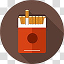 Flatjoy Circle Icons, Cigarrete , red and brown cigarette transparent background PNG clipart