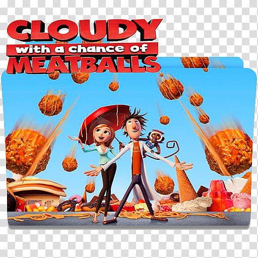 Cloudy with a chance of meatballs Folder Icon, Cloudy with a chance of meatballs transparent background PNG clipart