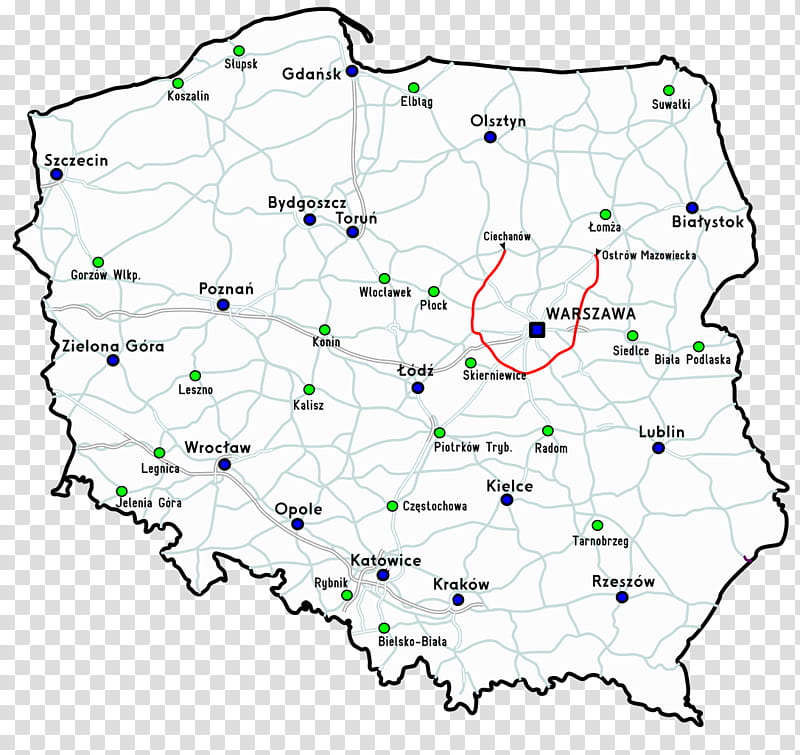 Map, Warsaw, National Road 93, National Road 7, Road Map, National Road 50, National Highways Of Pakistan, Poland transparent background PNG clipart