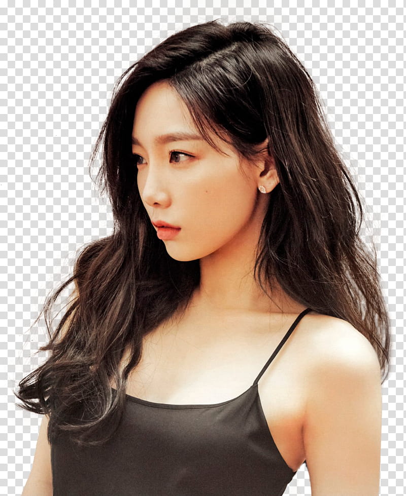 TAEYEON GIRL S GENERATION, woman in black camisole top transparent background PNG clipart