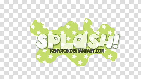 Splash! text with green background transparent background PNG clipart