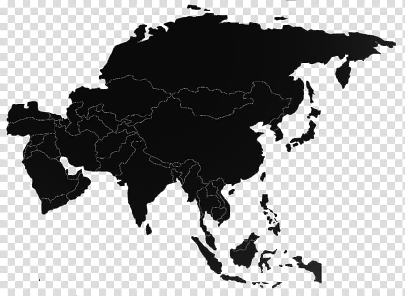 Tree Silhouette, Asia, Continent, Map, Black, Black And White
, World transparent background PNG clipart