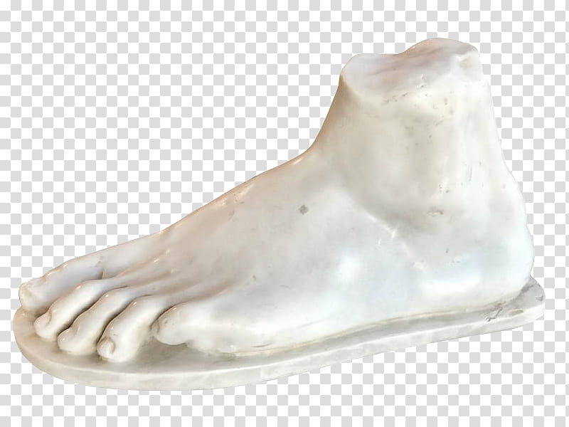 , white ceramic left foot art transparent background PNG clipart