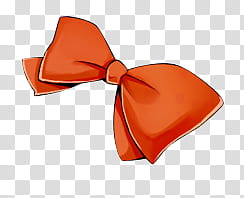 Bows , orange ribbon transparent background PNG clipart