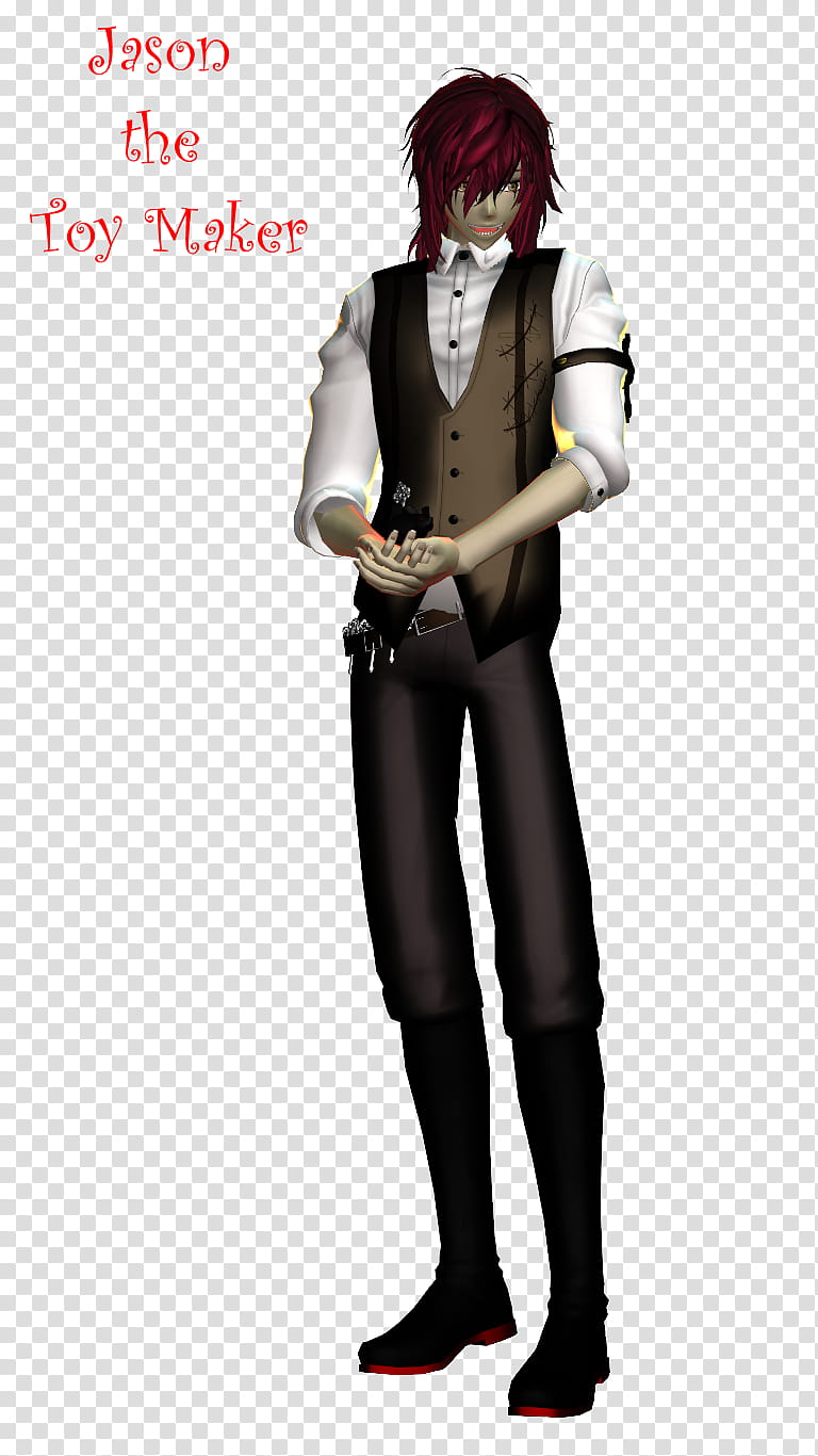 MMD Newcomer Jason the Toy Maker DL, man wearing vest graphic transparent background PNG clipart