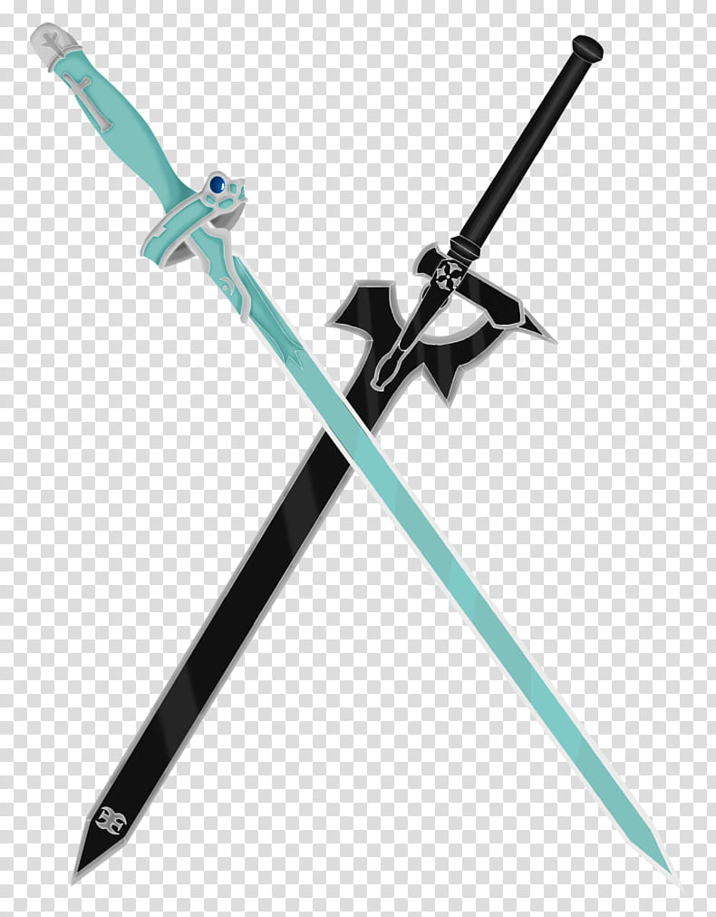 Asuna and Kirito Sword, Lembent Light+Elucidator transparent background PNG clipart