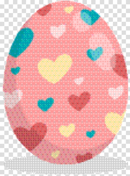 Easter Egg, Easter
, Pink M, Heart, Textile, M095, Plate, Polka Dot transparent background PNG clipart