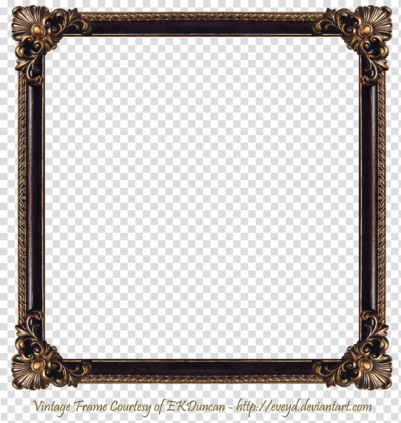 Elaborate Wood Frame , black and brown wooden frame transparent background PNG clipart