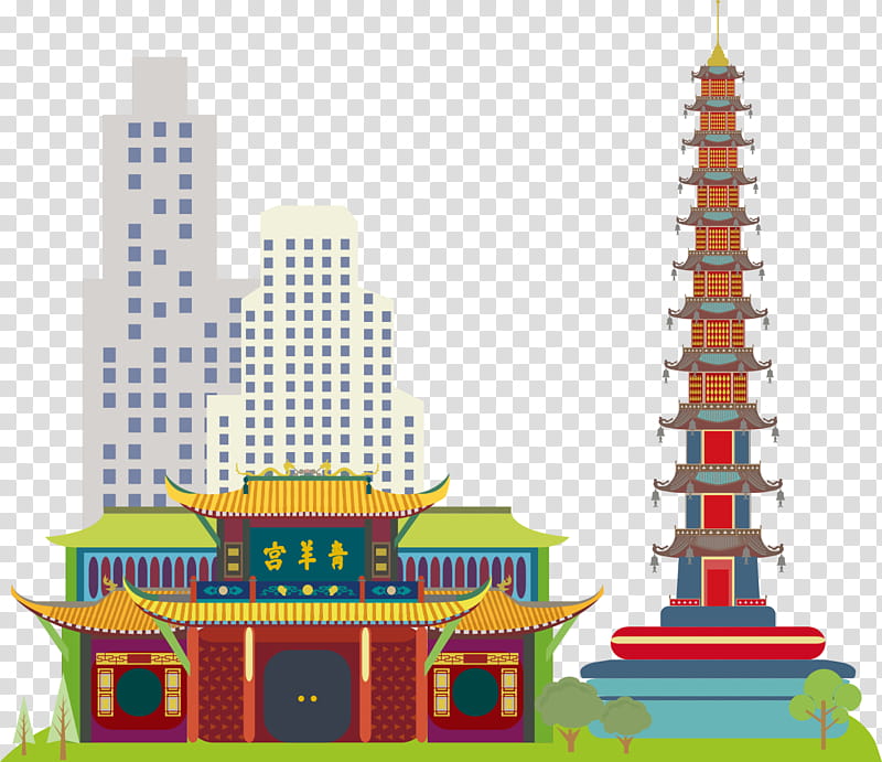 China, Landmark, Tourism, Tourist Attraction, Tour Guide, Chengdu, Tower, Place Of Worship transparent background PNG clipart