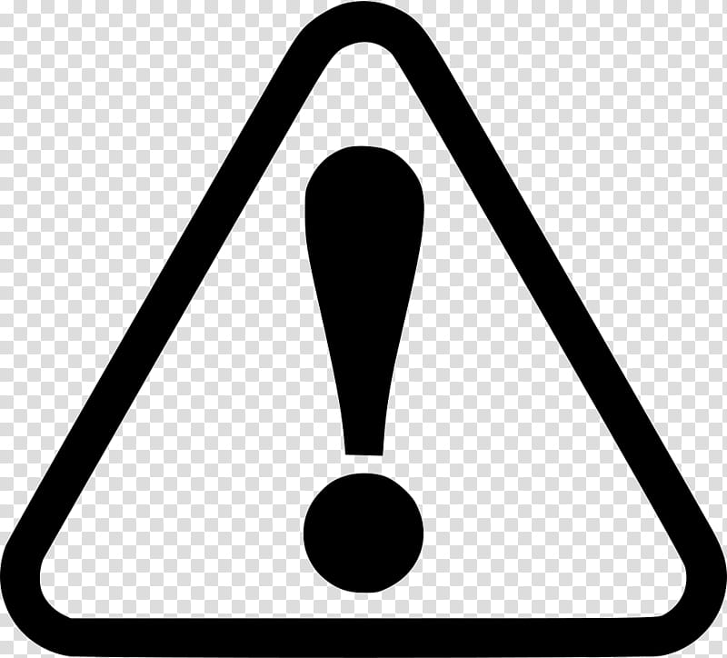 warning icon black and white