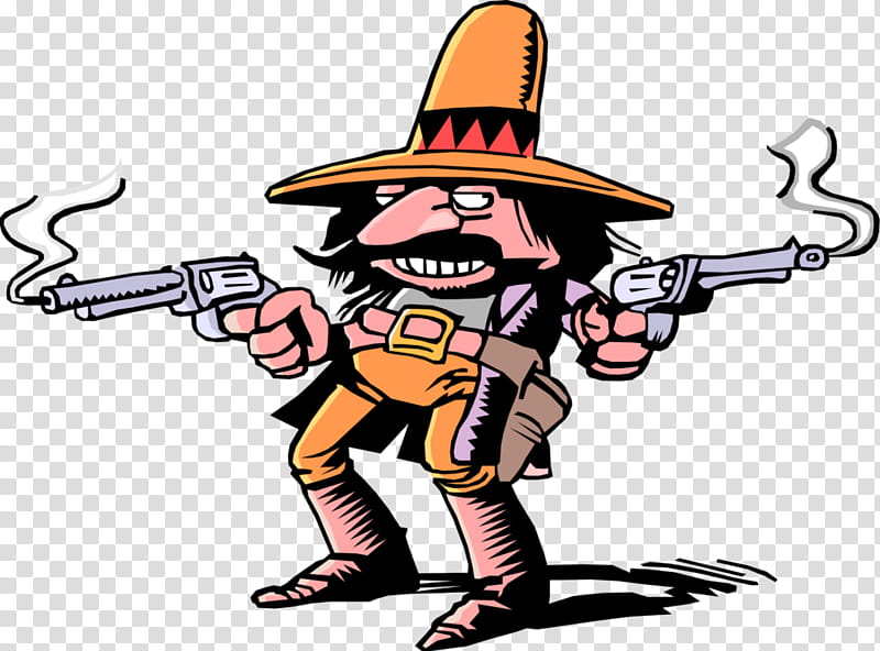 Hat, Cartoon, Gunfighter, Frito Bandito, Mascot, Humour, Tshirt, Sticker  transparent background PNG clipart