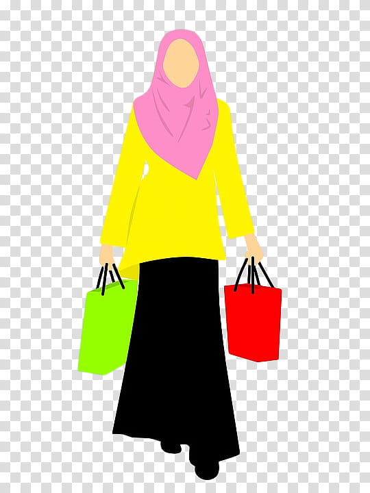 Islamic Illustration, Muslim, Tote Bag, Fashion, Hijab, Woman, Shopping Bag, Abaya transparent background PNG clipart